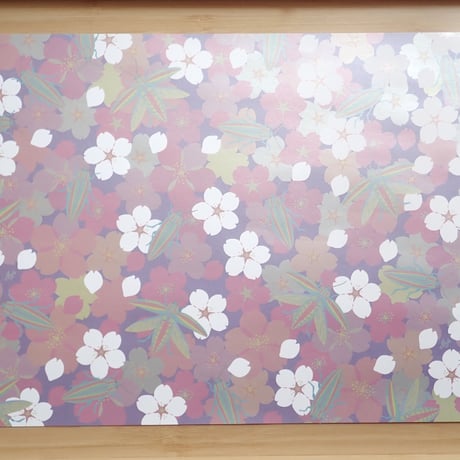 桜とタマムシ　包み紙（A４サイズ）