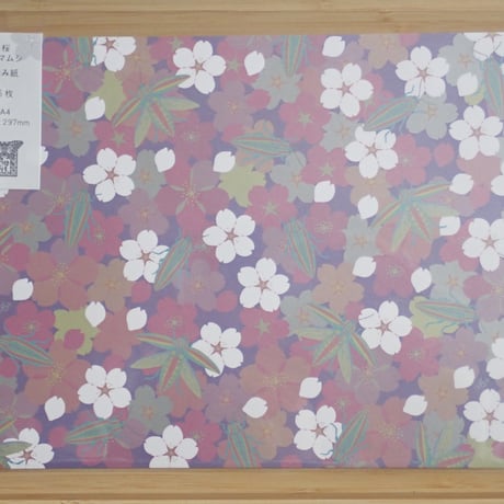桜とタマムシ　包み紙（A４サイズ）