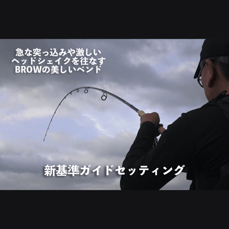 【72時間販売・8本限定】 ・武鱸【BROW】新基準ガイドセッティングシーバスロッド（送料込み）