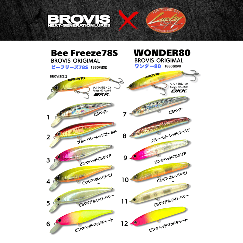 限定生産！BROVIS✖️LuckyCraft collaboration 【ビーフリース78