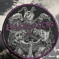 Barbatos "Skulls" Official Woven Patch Purple border
