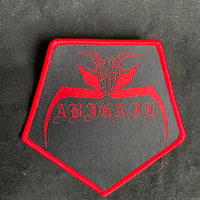 Abigail Band Logo Official Woven Patch Red border