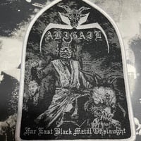 Abigail "Far East Black Metal Onslaught" Official Woven Patch White border