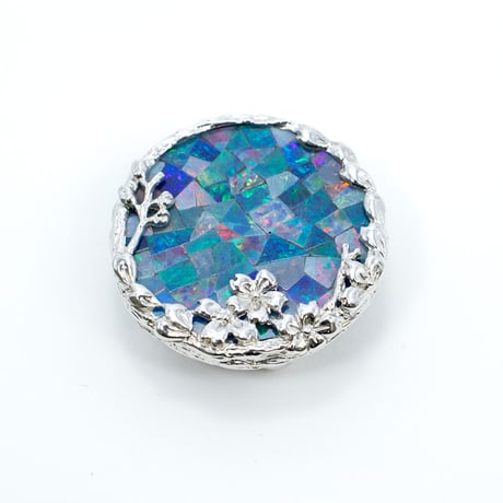 モザイクオパール 帯留め 花 90018-000(MMT-43)￥47916