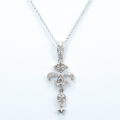 18金ホワイトゴールド ダイヤモンド ペンダント ネックレス　41385-310wACEZ
