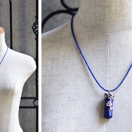 K18WG　ラピスラズリダイヤモンドペンダントネックレス◇18K Lapis lazuli Daiamond Necklace◇33939-360再販可 NDFZ