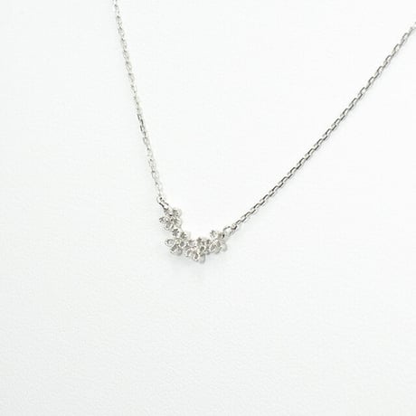 シルバー ダイヤモンド フラワー ネックレス　41616-710