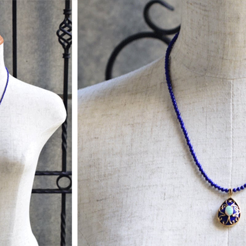 K18YG ラピスラズリオパールペンダントネックレス◇18K Lapis K18YG ラピスラズリオパールペンダントネックレス◇18K Lapis