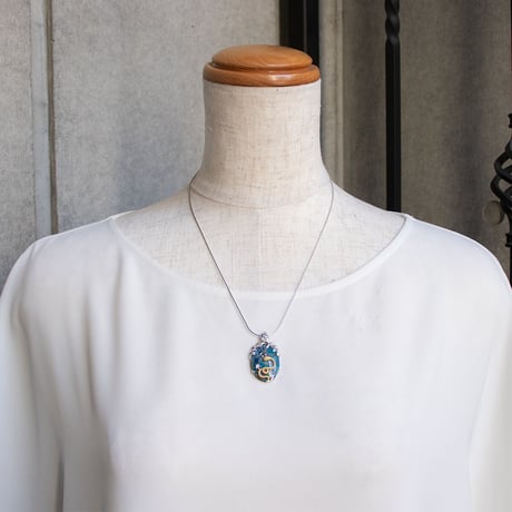 シルバー モザイクオパール ネックレス スネーク 41673-738￥34606