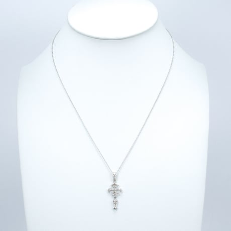18金ホワイトゴールド ダイヤモンド ペンダント ネックレス　41385-310wACEZ
