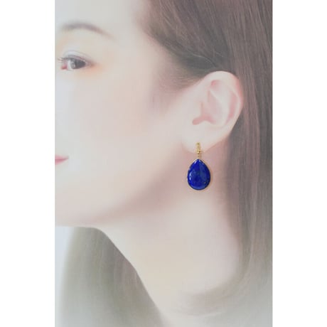 K18 ラピスラズリ　ピアス 82247-160ｗDEZ