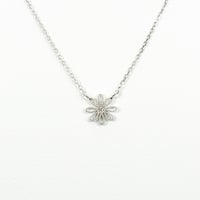 シルバー ダイヤモンド フラワー ネックレス　一輪 41685-710