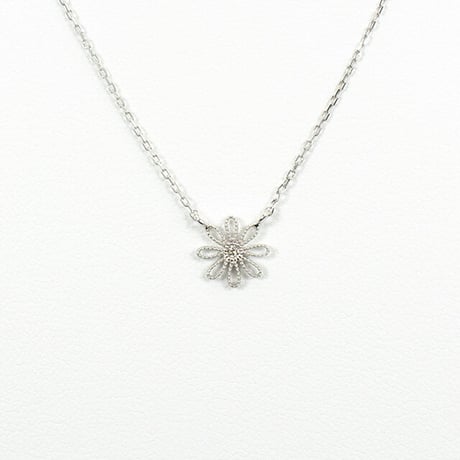 シルバー ダイヤモンド フラワー ネックレス　一輪 41685-710
