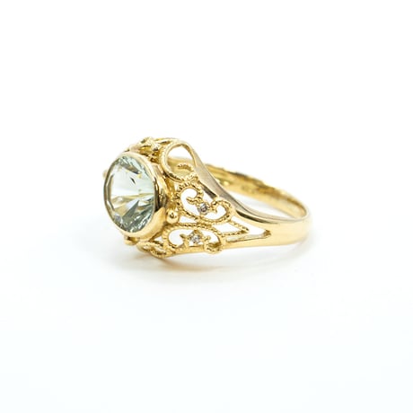 K18 水晶コーツ ダイヤ リング 61553-140￥95832