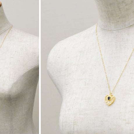 K18 白蝶貝　サファイア ダイヤモンド ネックレス◇18K White Shell Mother of Pearl Sapphire Diamond Necklace　41595-112サンプル