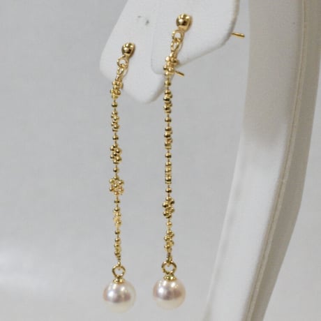 K18パールピアス 82219-130 wBGZ