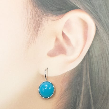 シルバー カルセドニー ピアス 82153-753