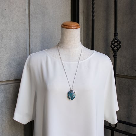 シルバー モザイクオパール ネックレス 猫 と月41649-738￥58564