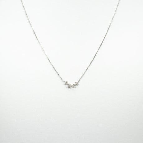シルバー ダイヤモンド フラワー ネックレス　41616-710