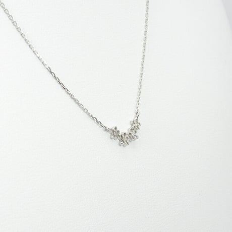 シルバー ダイヤモンド フラワー ネックレス　41616-710