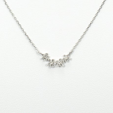 シルバー ダイヤモンド フラワー ネックレス　41616-710