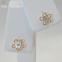 K10 ピアス お花型 シェル pe540-80003-900