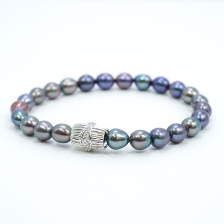 パール silverCZ磁気ワンタッチクラスプ　ブレスレット 70006-000(BL-27)￥15972