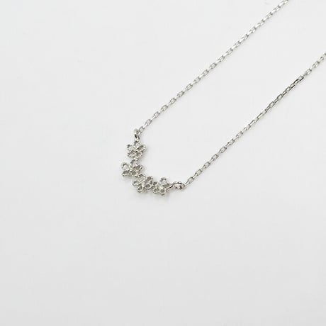 シルバー ダイヤモンド フラワー ネックレス　41616-710