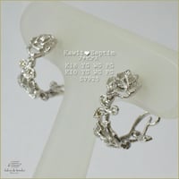K18WG フープ ピアス バラモチーフ ダイヤモンド 0.06ct 82071-310再販可 WEFZ