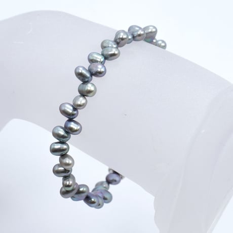グレーパール silverCZ磁気ワンタッチブレス 70006-000(BL-26)￥15972