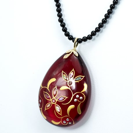 K18 レッドアンバー ダイヤ ネックレス 34284-102￥77198