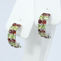 K18WG ガーネット ピアス 81708-324WFAZ