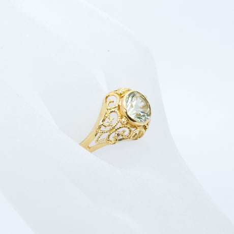 K18 水晶コーツ ダイヤ リング 61553-140￥95832