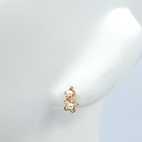 K18 フラワー パール ピアス 82072-230