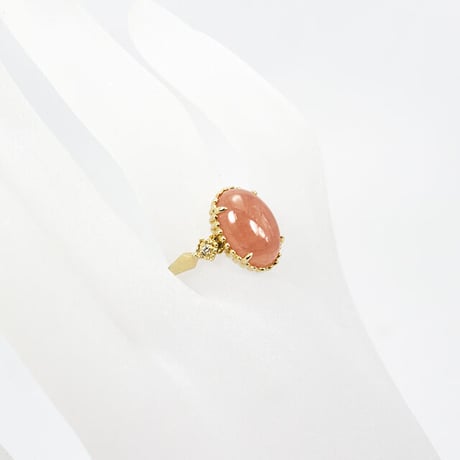 シルバー インカローズ カボションリング ピンク 61568-761再販可