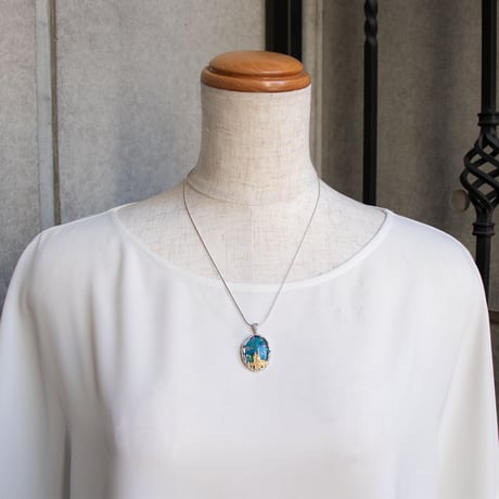 シルバー モザイクオパール ネックレス 城 41671-738￥34606