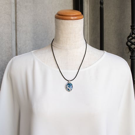 シルバー モザイクオパール ネックレス 猫 33816-738￥34606