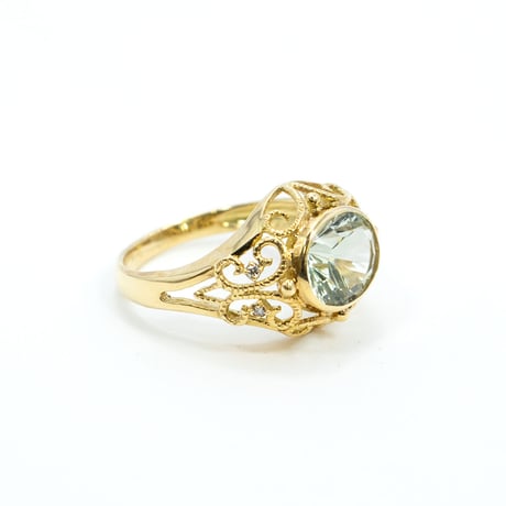 K18 水晶コーツ ダイヤ リング 61553-140￥95832