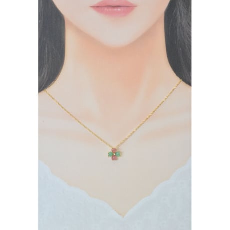 K18クリソプレース/ロードクロサイトペンダントネック 41698-105NBGZ ez