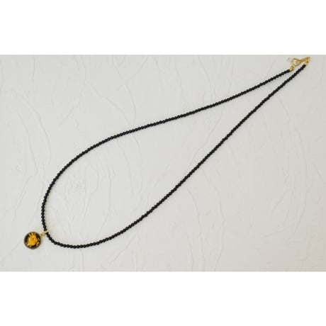 K18 コハク薔薇インタリオ北欧琥珀ネックレス 34398-170 wBFZ