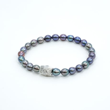 パール silverCZ磁気ワンタッチクラスプ　ブレスレット 70006-000(BL-27)￥15972