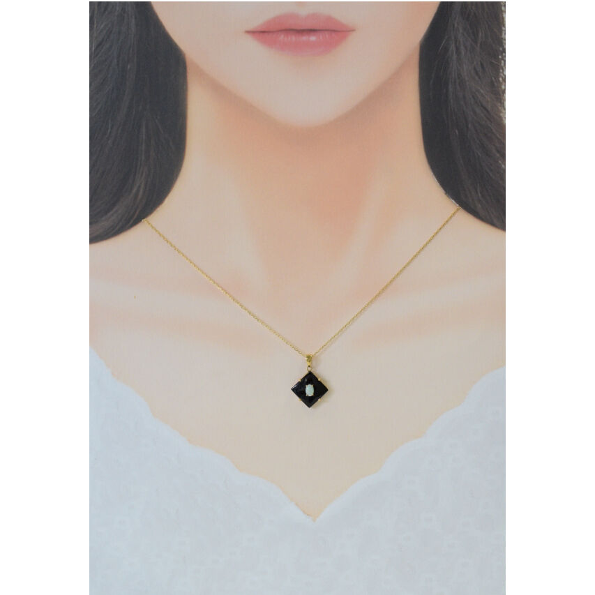 K18オニキス/オパールペンダントネック 41695-150wECZ | mima ジュリー