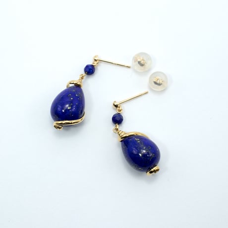 K18 ラピスラズリ ピアス 82170-160 NABZ
