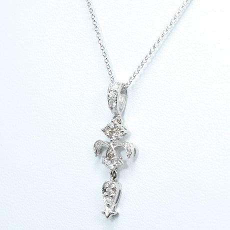18金ホワイトゴールド ダイヤモンド ペンダント ネックレス　41385-310wACEZ