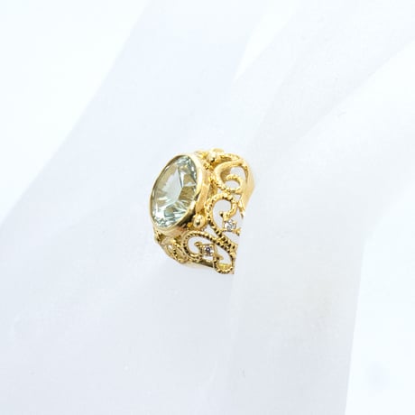K18 水晶コーツ ダイヤ リング 61553-140￥95832