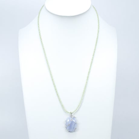 シルバー カルセドニー ネックレス　33751-753wAEZ