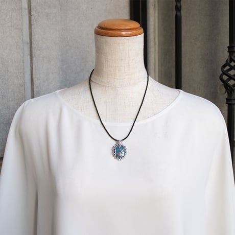 シルバー モザイクオパール ネックレス 城 33817-738￥344606