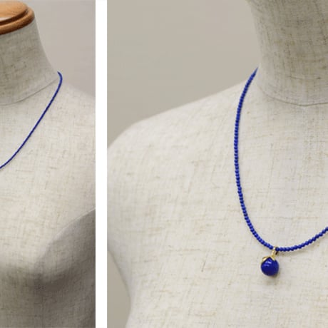K18YG ラピスラズリダイヤモンドペンダントネックレス18K Lapis lazuli Diamond Necklace　33760-160 NAFZ