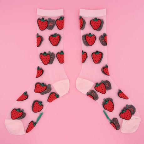 【Coucou Suzette】Strawberry シアーくつした