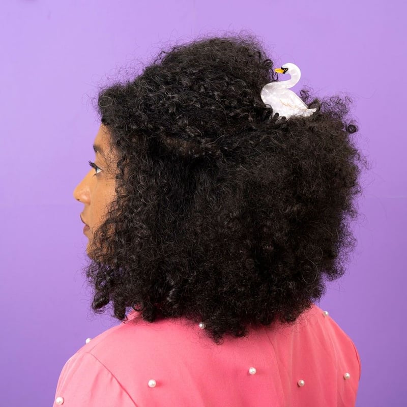 白鳥　ヘアクリップ　LOU DE BETOLY Coucou Suzette】Swan Hair Clip 白鳥ヘアクリップ | Coucoubebe